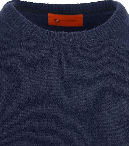 Suitable Lamswol Trui Ronde Hals Navy Product / Detail