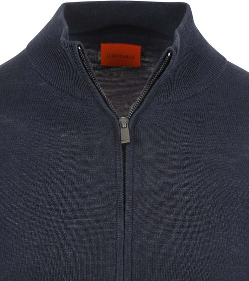 Suitable Cardigan Slub Yarn Marine Product / Detail