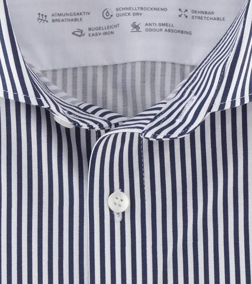 Olymp Chemise Level 5 24/seven Rayures Marine Product / Detail