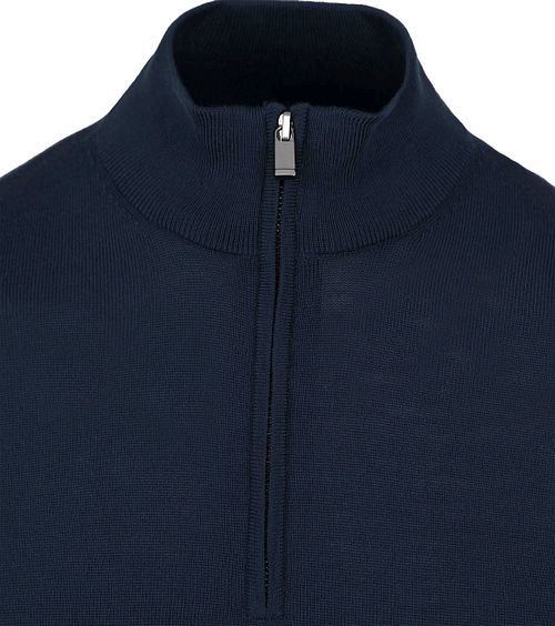 Suitable Merino Half Zip Sweater Marine Product / Detail