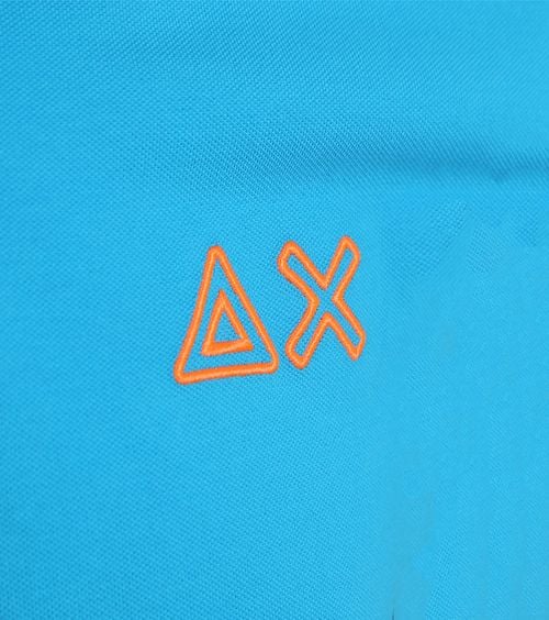 Sun68 Polo Shirt Logo Fluo Blue Product / Detail