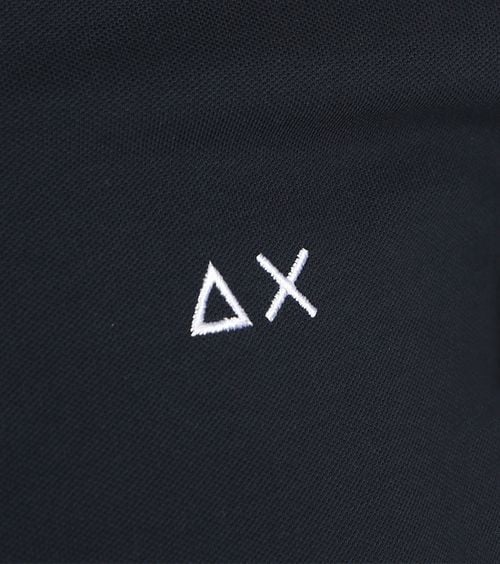 Sun68 Polo Shirt Small Stripe Collar Navy Product / Detail