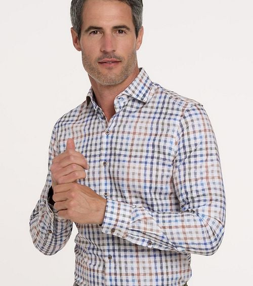 R2 Shirt Checks Multicolour Model / Voorkant