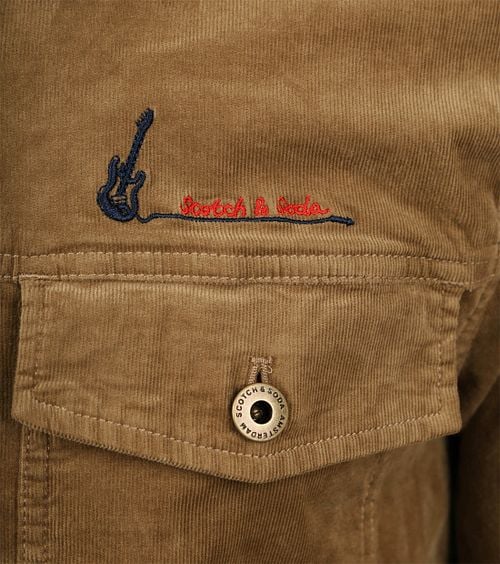 Scotch and Soda Corduroy Overshirt Braun Product / Detail