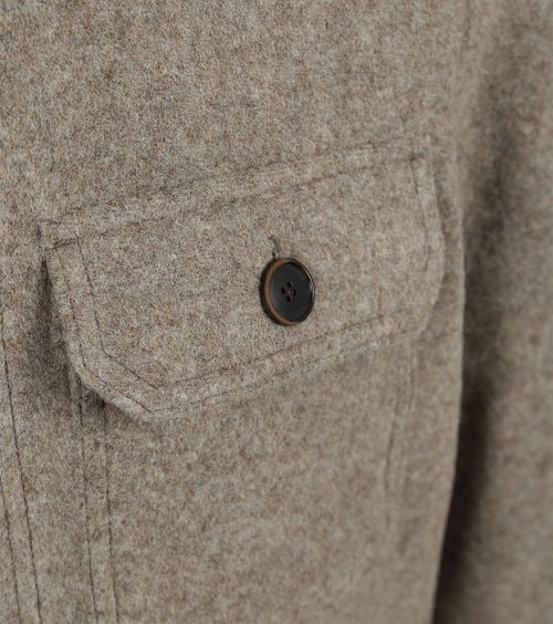 Profuomo Overshirt Woolblend Taupe