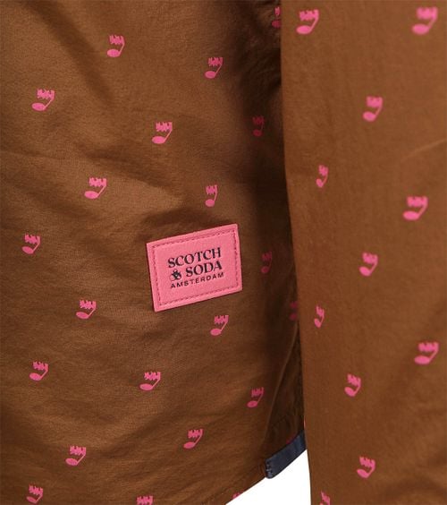 Scotch and Soda Shirt Print Brown Product / Detail