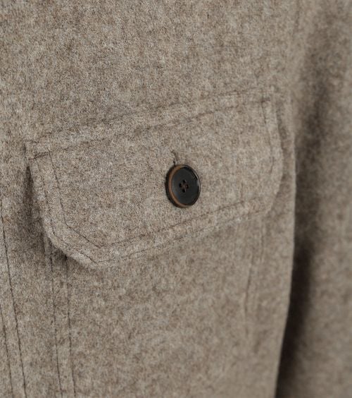 Profuomo Overshirt Wolblend Taupe
