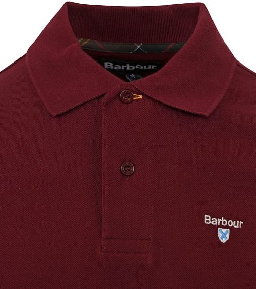 Barbour Tartan Pique Polo Shirt Bordeaux Product / Detail