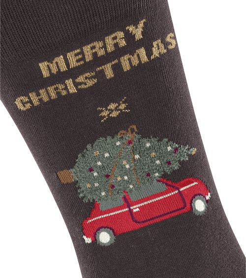 Burlington Socks Merry X-Mas Brown Product / Detail