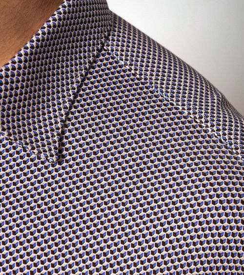 Desoto Chemise Kent Impression Multicolore Model / Detail