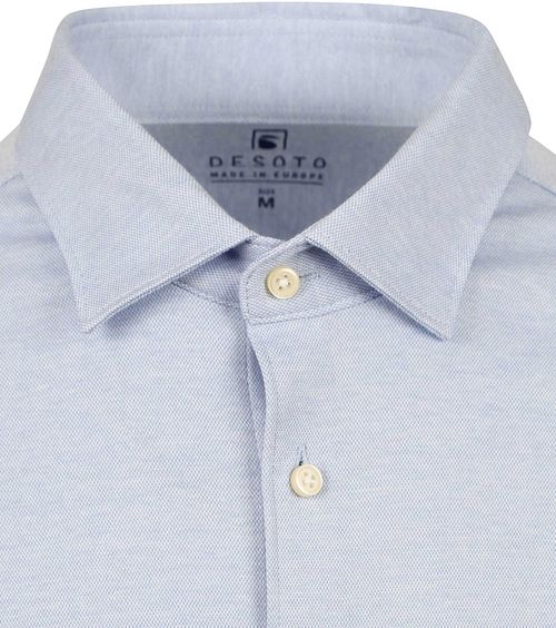 Desoto Non Iron Shirt Kent Melange Light Blue Product / Detail