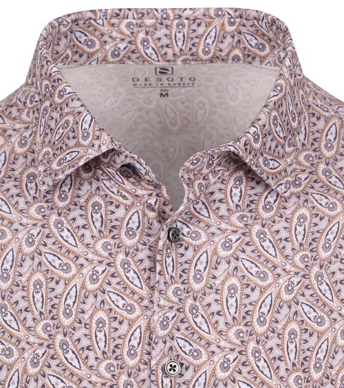 Desoto Shirt Timeless Elegance Print Paisley Beige Product / Detail