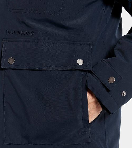 Didriksons Parka Hilding Navy Model / Detail