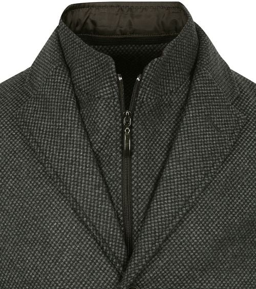 Suitable K150 Coat Wol Blend Ruit Donkergroen Product / Detail
