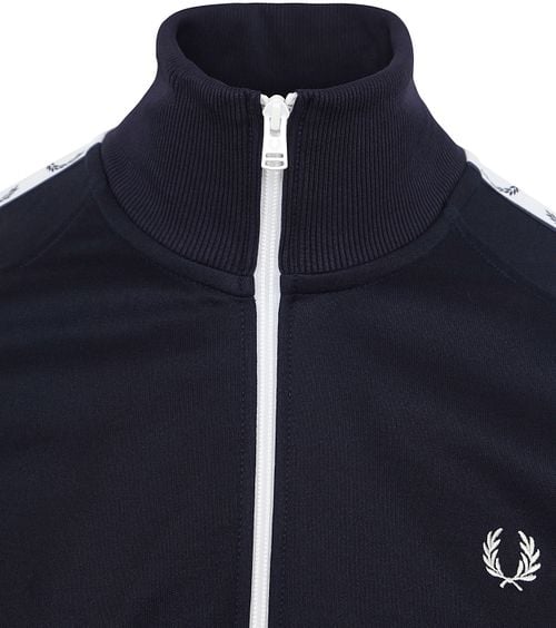 Fred Perry Taped Track Jacket Carbon Blauw Product / Detail