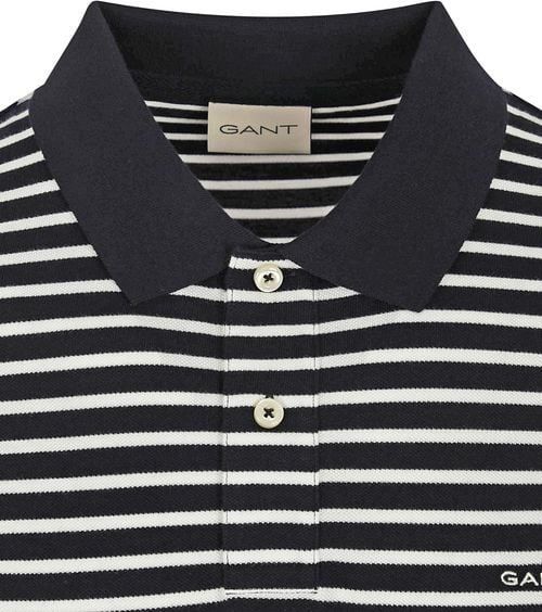 Gant Poloshirt Pique Navy Streep Product / Detail