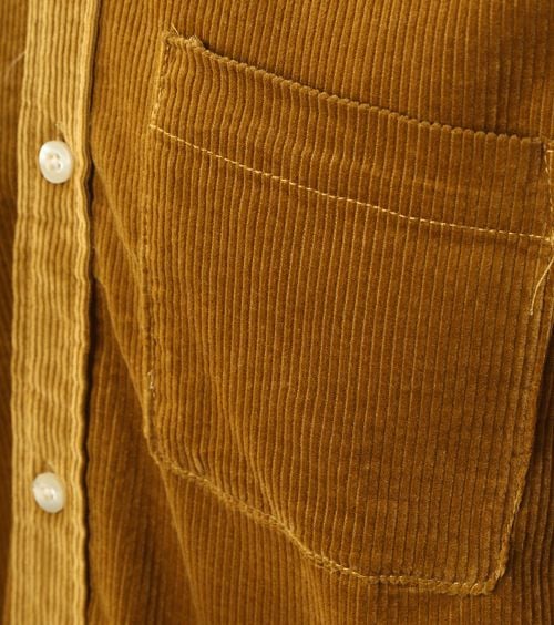 Scotch and Soda Solid Corduroy Overhemd Okergeel Product / Detail