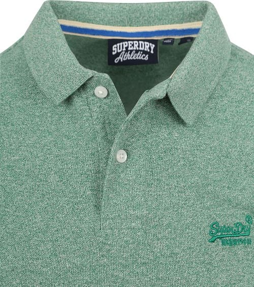 Superdry Piqué Polo Shirt Melange Green Product / Detail