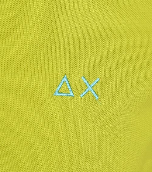 Sun68 Polo Shirt Small Stripe Collar Light Green Product / Detail