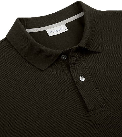 Profuomo Piqué Polo Shirt Army Green Product / Detail