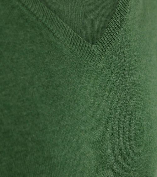 Steppin' Out Pullover Cotton Cashmere V-Neck Green Product / Detail