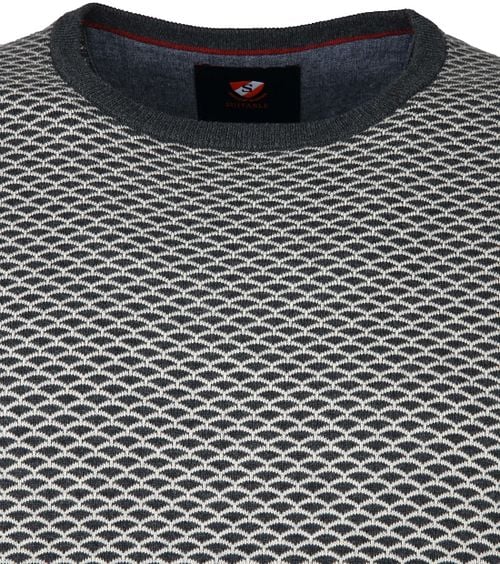 Suitable Katoen Zach Pullover Grijs Print Product / Detail