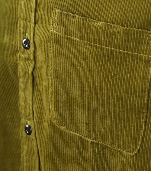 Scotch and Soda Solid Corduroy Overhemd Groen Product / Detail