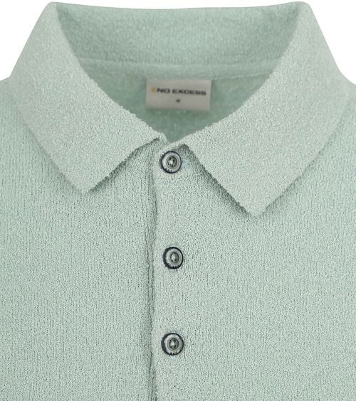 No Excess Knitted Poloshirt Structuur Groen Product / Detail