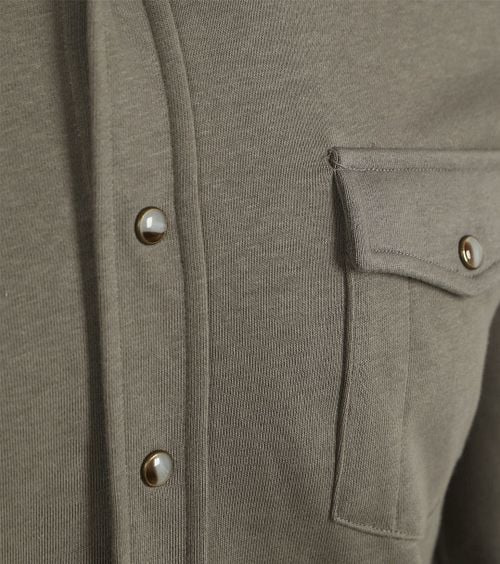 Profuomo Overshirt Western Jersey Olijfgroen Product / Detail