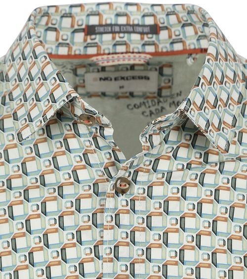 No Excess Shirt Grün Mehrfarbiger Druck Product / Detail