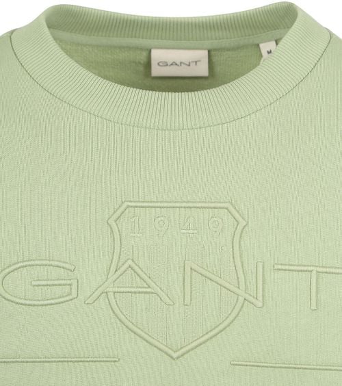 Gant Pullover Embossed Logo Hellgrün Product / Detail