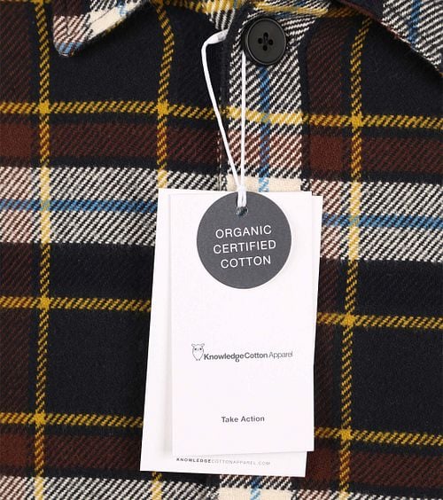 KnowledgeCotton Apparel Overshirt Dark Blue Checkered Product / Detail
