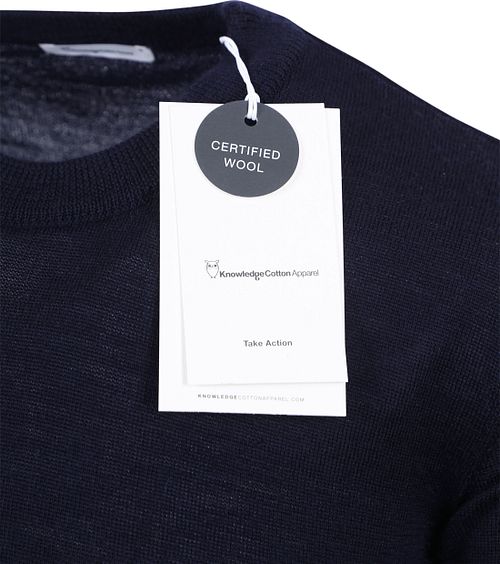 KnowledgeCotton Apparel Pullover Wool Navy Product / Detail