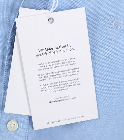 KnowledgeCotton Apparel Shirt Melange Light Blue Product / Detail