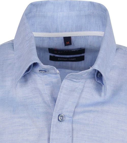 Suitable Short Sleeve Overhemd Linnen Lichtblauw Product / Detail