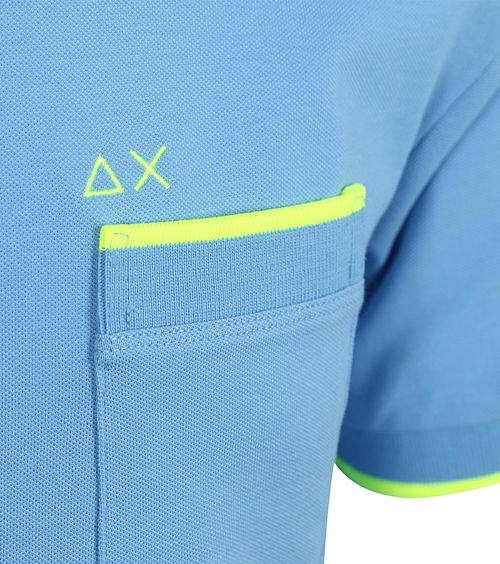 Sun68 Piqué T-Shirt Fluo Stripe Light Blue Product / Detail