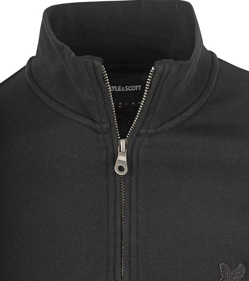 Lyle & Scott Half Zip Pullover Tonal Black Product / Detail
