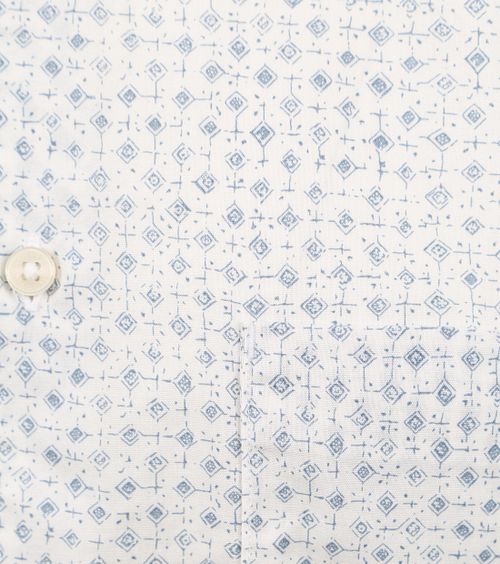 Marc O'Polo Chemise Manches Courtes Impression Blanc Product / Detail
