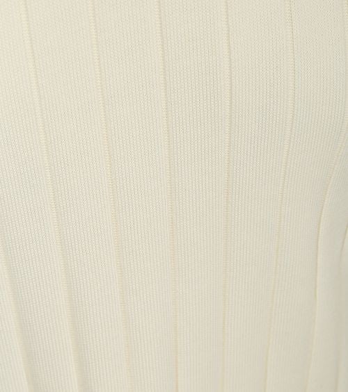 Marc O'Polo Knitted Polo Shirt Rib Structure Off White Product / Detail