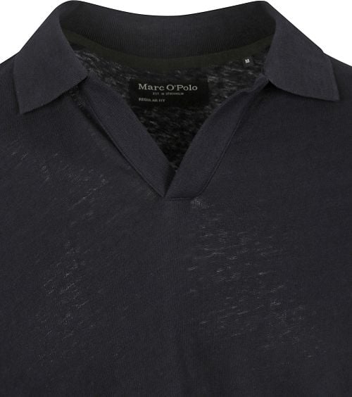 Marc O'Polo Polo Shirt Riva Linen Blend Navy Product / Detail