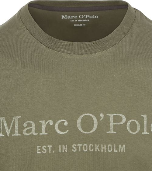 Marc O'Polo T-Shirt Logo Dark Green Product / Detail