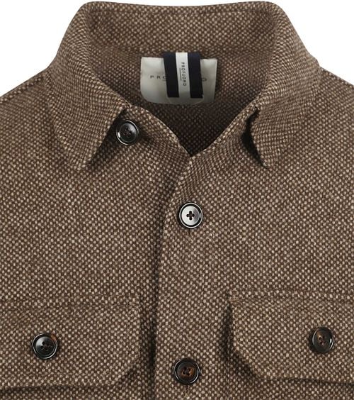 Profuomo Surchemise Textured Laine Marron Product / Detail