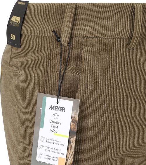 Meyer Chino Roma Wol Corduroy Olijfgroen Product / Detail