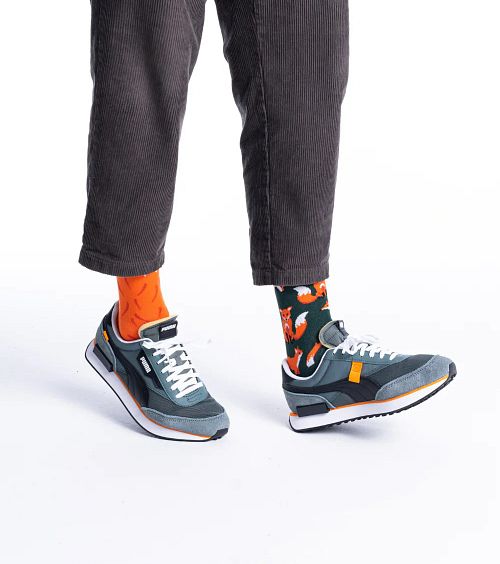 Many Mornings Socks Fox Model / Sfeerbeeld
