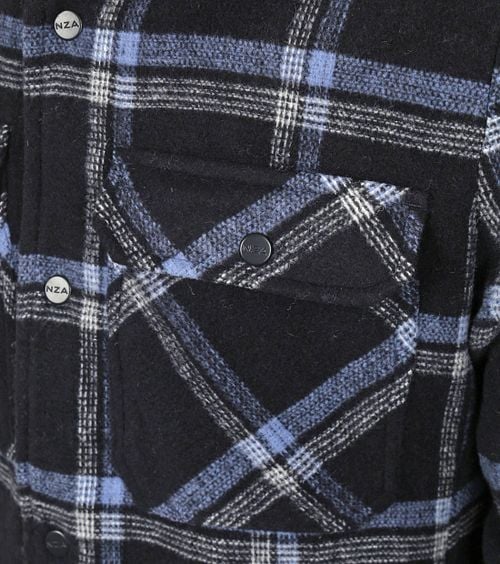NZA Overshirt Alex Wool Mix Navy Product / Detail