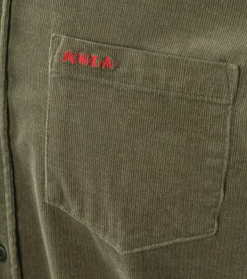 NZA Shirt Omar Fine Corduroy Olive Green Product / Detail