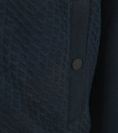 No Excess Cardigan Zipper Jacquard Navy Product / Detail