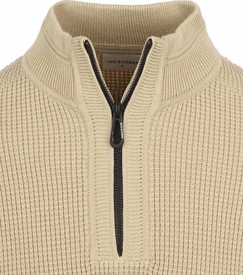 No Excess Halfzip Pullover Struktur Melange Beige Product / Detail