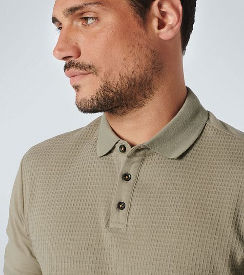 No Excess Polo Shirt Army Green Model / Detail