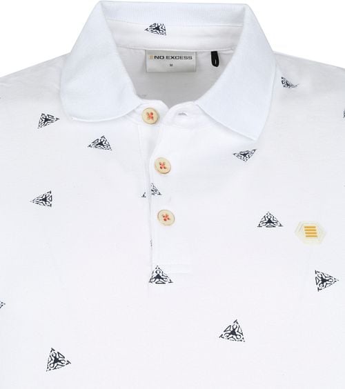 No Excess Polo Shirt Printed White Product / Detail